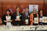 Photo taken at the press conference (from right to left): Prof Wong Suk-ying, Director, Office of Admissions and Financial Aid; Prof Chiu Chi-yue, Dean, Faculty of Social Science; Prof Chan Wai-yee, Director of SBS; Prof Fung Kwok-pui, Programme Director of BSc in Biomedical Sciences Programme; Dr. Ann Lau, Assistant Director (Undergraduate Education - BSc in Biomedical Sciences Programme)